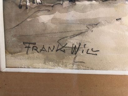  Frank WILL (1900-1951) Les Quais de Seine Aquarelle et crayon Signé en bas à gauche,...