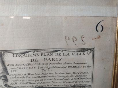 null DANET Suite of seven plans of Paris in black: -first plan of the city -second...