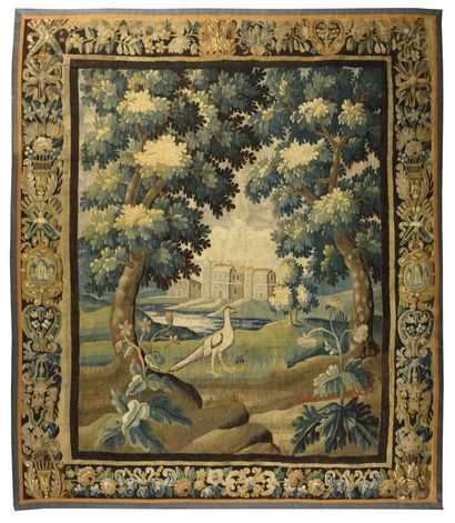 null FRANCE Important Aubusson tapestry In wool and silk Good general condition Verdure...