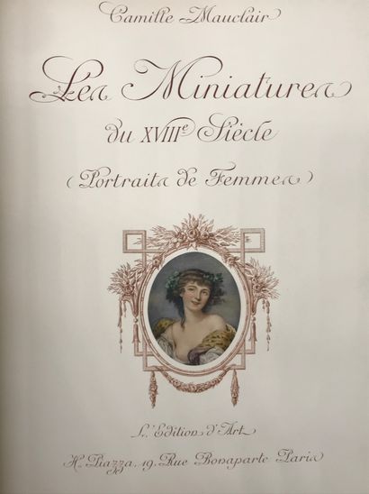 null MAUCLAIR Camille

Les Miniatures du XVIIIe Siècle et Les Miniatures de l'Empire...