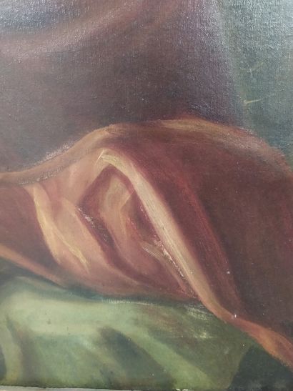 null DANS LE GOUT du XVIIIe siècle Portrait d'homme en armure Huile sur toile 130...
