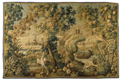 null FRANCE Panel of fragment of Aubusson Tapestry Second half of the 18th century...