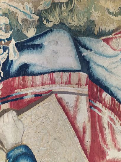 null FLANDRES Importante et fine tapisserie de BRUXELLES Vespasien reçois le butin...
