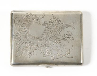 THREE CIGARETTE CASES 
Engraved silver 
Different...