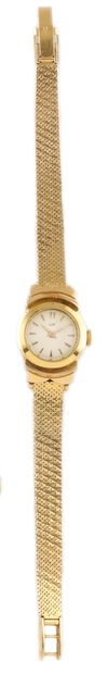 LIP T15 About 1950. Ref: 1075XX. Yellow gold 750/1000 ladies' wristwatch. Round...