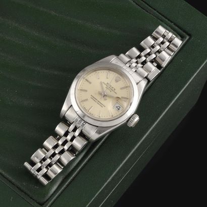 null ROLEX 69160 About 1976. Ref: 4438550. Stainless steel ladies' wristwatch, round...