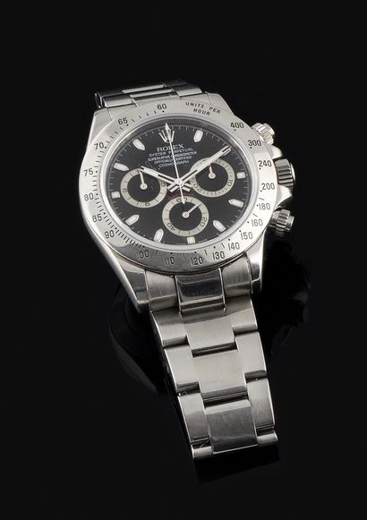 null ROLEX Daytona Ref : 116520, n°141xxx. Bought in 2009 in Nîmes. Chronograph steel...