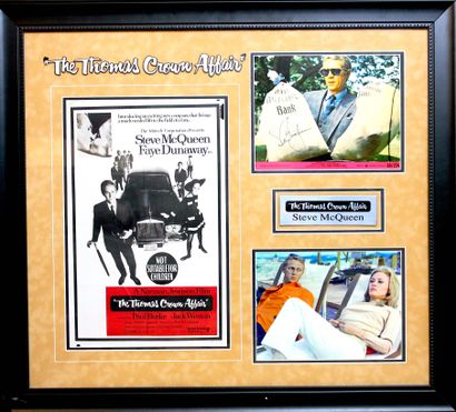 STEVE MC QUEEN - THE THOMAS CROWN AFFAIR Table composed of two press photos of the...