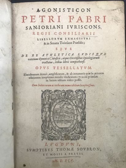 null Lot of two BOOKS

- Agonisticon Petri Fabri San-Ioriani Iuriscons: Regii Consiliarii...