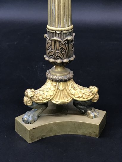 null Pair of Restoration period 

Restoration period, double patina bronze column...