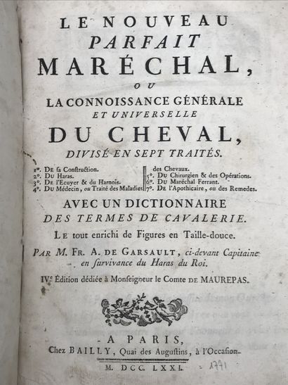 null THE NEW PERFECT MARECHAL or the general and universal knowledge of the horse

by...