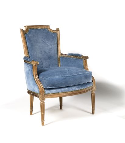 null A moulded beechwood shepherd's chair, formerly lacquered, the back in the shape...