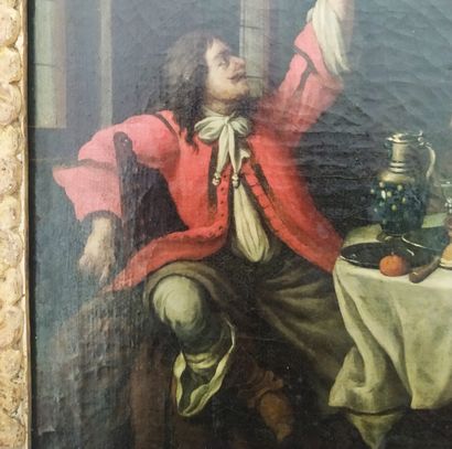 null Jan Joseph HOREMANS le Jeune (Anvers 1714 - 1792) Repas de fête dans un intérieur...