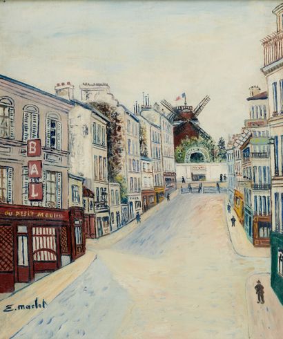 ÉLISÉE MACLET (1881-1962) Rue à Montmartre...