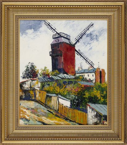 null ÉLISÉE MACLET (1881-1962) Moulin de la Galette Huile sur panneau Signé en bas...