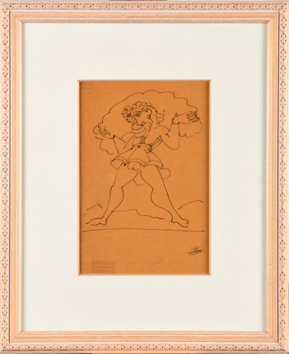 null ANDRÉ DERAIN (1880-1954) Danseur à tête de lion avec les cachets ‘ATELIER André...