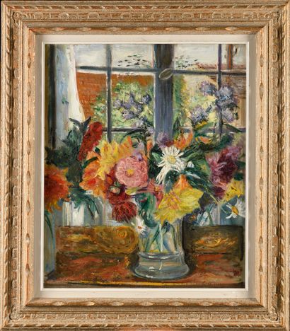 null LUCIEN ADRION (1889-1953) Vase de fleurs Huile sur toile Signé ‘Adrion’ (en...