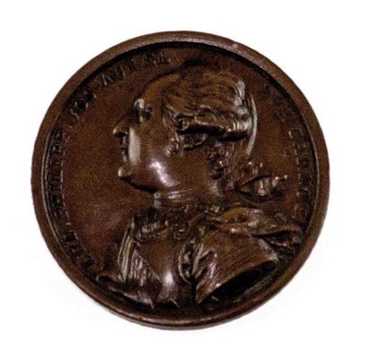 null KING LOUIS XIII.

a-Medal in bronze after Molart. Obverse with the bust of the...