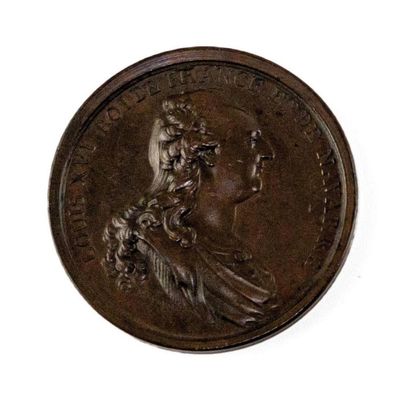 null ENSEMBLE COMPRENANT

a-Le Roi Louis XVI.

Médaille en bronze d’après Duvivier....