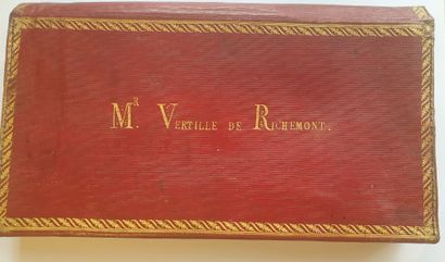 null SMALL WALLET WITH GUSSETS FROM MONSIEUR VERTILLE DE RICHEMONT 

In red morocco,...