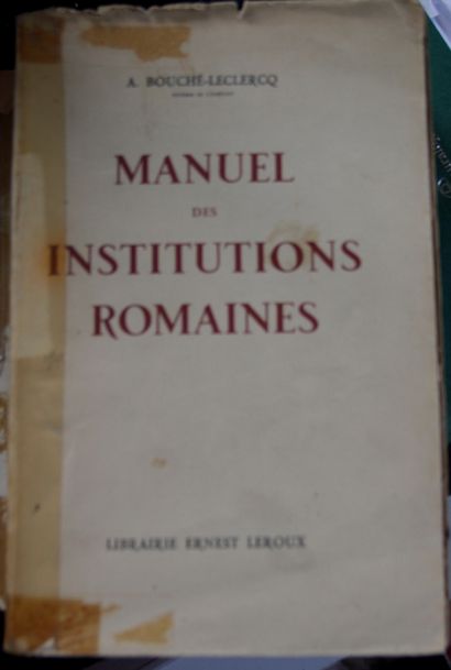 null Institutions et constitution comportant "manuel des institutions romaines, manuel...