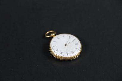 NECK WATCH CIRCA 1850. Lady's watch in yellow...