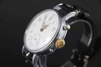 null AUDEMARS FRÈRES GENEVA CIRCA 1900. Round case fitted to accommodate this chronograph...