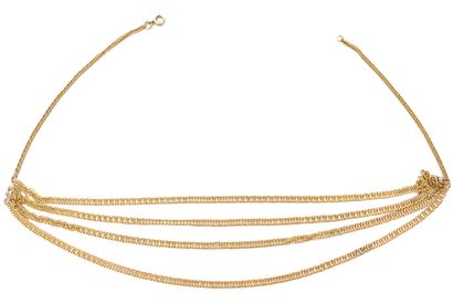 NECKLACE in 18K yellow gold forming four...