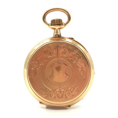 null POCKET WATCH white background, Roman numerals, second hand. Reverse side with...