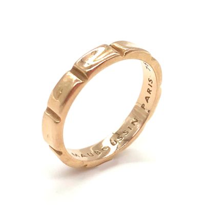 MAUBOUSSIN 18K pink gold ring. Signed and...