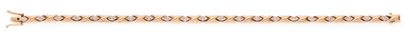null SET OF FOUR BRACELETS including : - a bracelet in 18K yellow gold, coffee bean...