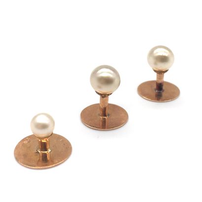 NECK BUTTONS with white pearls (not tested)....