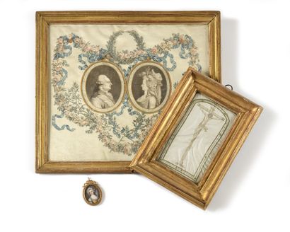 null LOUIS BONVALLET (PARIS 1748-1818) JEAN-BAPTISTE-ANDRE DAGOTY Double portraits...