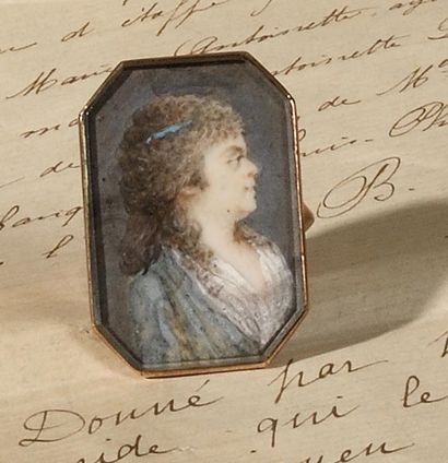 null ECOLE FRANÇAISE DE LA FIN DU XVIIIE SIECLE. Portrait présumé de Madame BERTIN,...