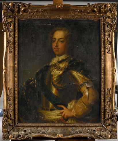 null ECOLE FRANCAISE DU XVIIIE SIECLE, ATELIER DE CARLE VAN LOO Portrait de Louis...