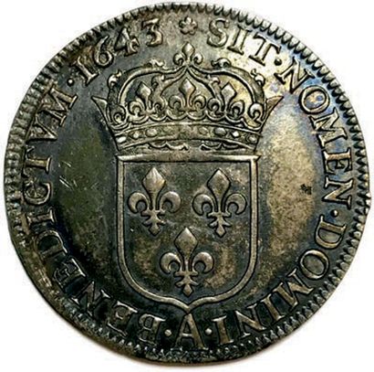 null LOUIS XIII 1610-1643 LVDOVICVS•XIII•D•G•FR•ET•NAV•REX. Son buste lauré, cuirassé...