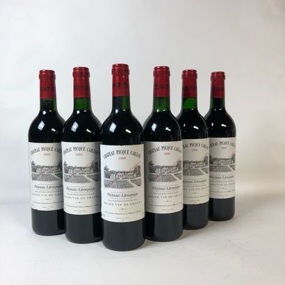null 6 bouteilles CHÂTEAU PICQUE CAILLOU 1993 Pessac-Leognan *