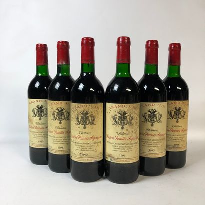 null 6 bouteilles CHÂTEAU LUDON POMIÉS AGASSAC 1993 Haut-Médoc (niveaux : 3 très...