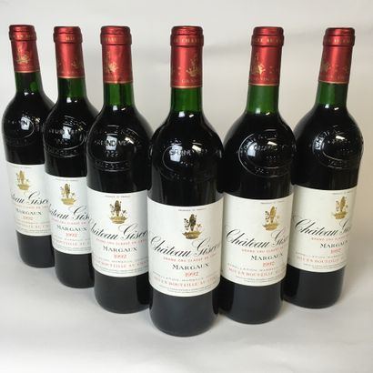 null 6 bouteilles CHÂTEAU GISCOURS 1992 3e GC Margaux