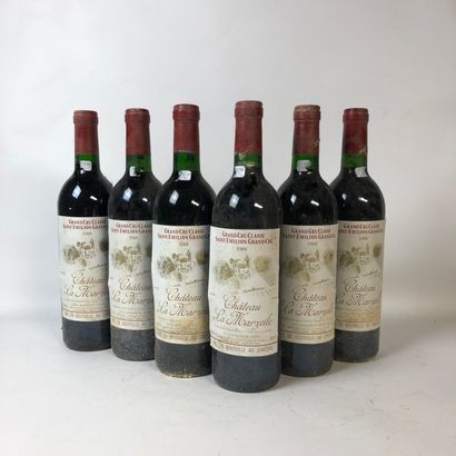 null 6 bouteilles CHÂTEAU LA MARZELLE 1988 GC Saint-Emilion Grand Cru (étiquettes...
