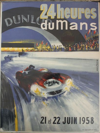 24 Heures du Mans 1958- Beligond 
Affiche...