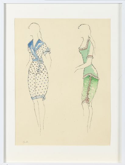 null ANNENKOFF GEORGES (1889-1974)

LOT of two drawings 

Watercolours, pencil, ink...