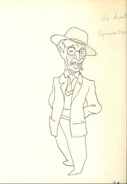 null ANNENKOFF GEORGES (1889-1974)

LOT de 6 dessins préparatoires 

Crayon, gouache,...