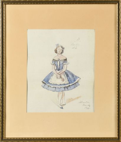 null BENOIS ALEXANDRE (1870-1960)

Dessin de costume pour le ballet «Giselle» 

Aquarelle...