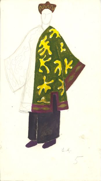 null ANNENKOFF GEORGES (1889-1974)

LOT de 6 dessins préparatoires 

Crayon, gouache,...