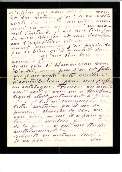 null MONET (Claude). Lettre autographe signée à Gustave Geffroy. Giver_x0002_ny,...
