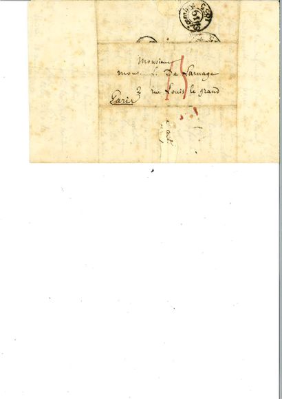 null BERLIOZ (Hector). Lettre autographe signée à Louis Mure de Larnage. S.l., «...