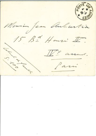null GAULLE (Charles de). Lettre autographe signée à Jean Auburtin. S.l., 2 mai 1940....