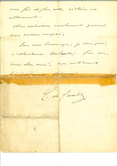 null GAULLE (Charles de). Lettre autographe signée à Jean Auburtin. S.l., 2 mai 1940....