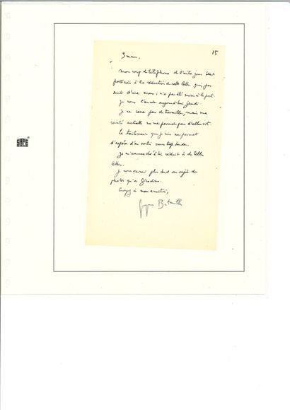 null ENSEMBLE d'environ 10 lettres et pièces : Georges BATAILLE, François COPPÉE,...